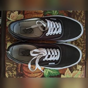 Black and white vans